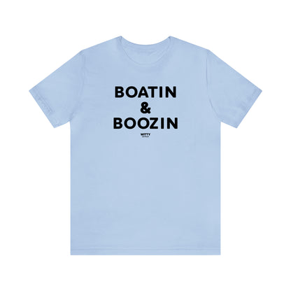 Funny Shirts for Women - Boatin & Boozin - Women's T Shirts