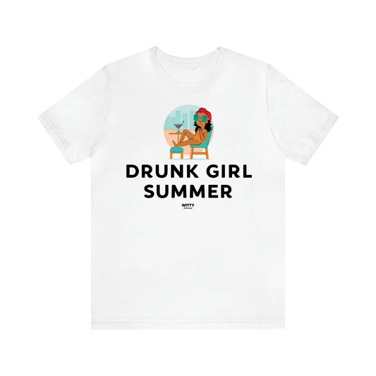 Women's T Shirts Drunk Girl Summer - Witty Gift World